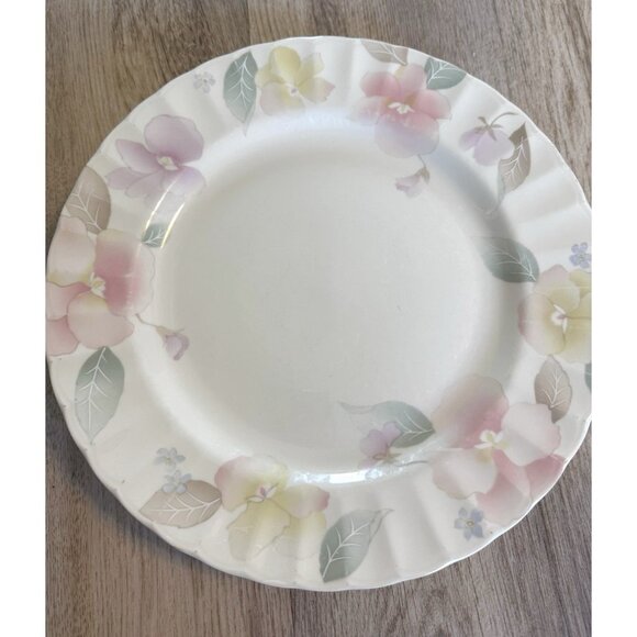 Mikasa Silk Blossom Set Of 4 Dinner Plate 10.5” Floral Dishwasher Microwave Safe - Picture 3 of 7